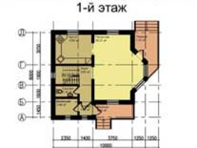 План 1 этажа проект Омега 121
