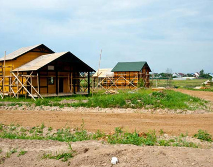 Строительство домов в поселке Подсолнухи