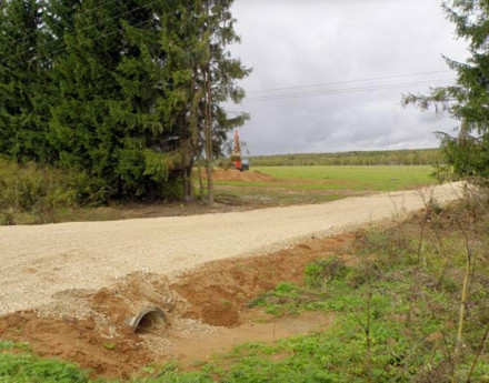Строительство дороги в поселке Усадьба Тишнево
