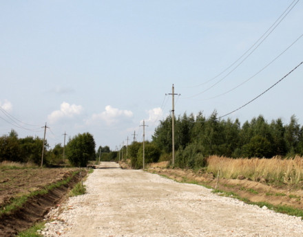 Дорога в поселок Гжельские узоры