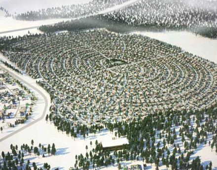 Вид сверху КП Снежная долина