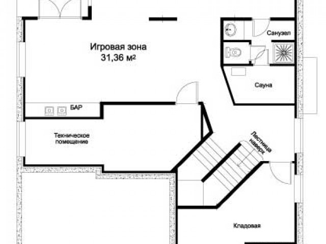 План цокольного этажа проект Калахан