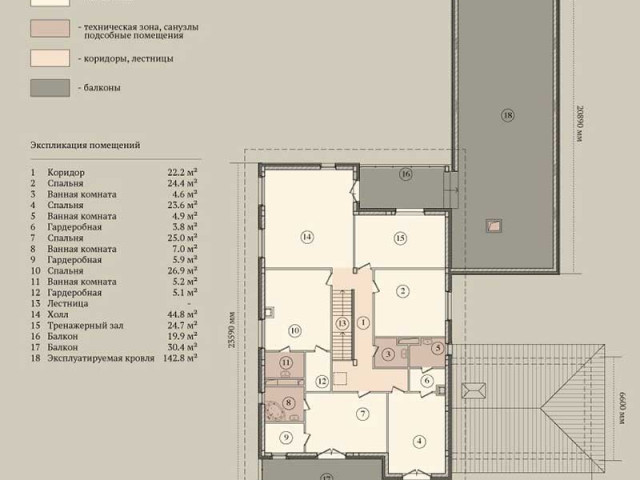 План 2 этажа проект Айвазовский