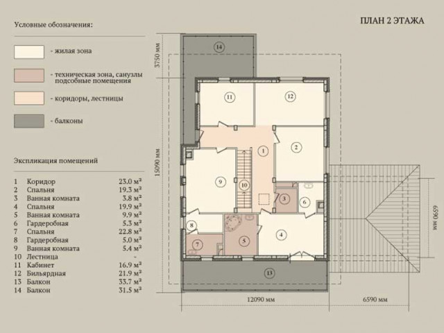 План 2 этажа проект Левитан