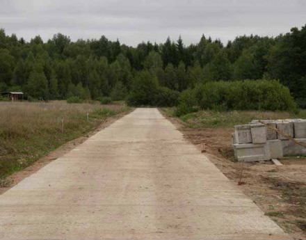 Дорога в коттеджный поселок Веретея