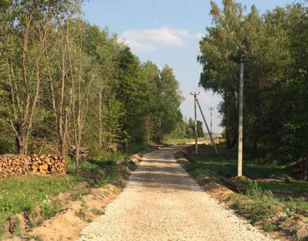 Дорога в поселок Дубрава удач